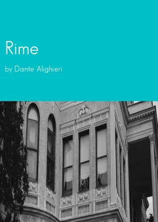 Rime by Dante Alighieri pdf Book