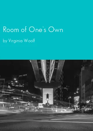 Room of One's Own by Virginia Woolf pdf Book