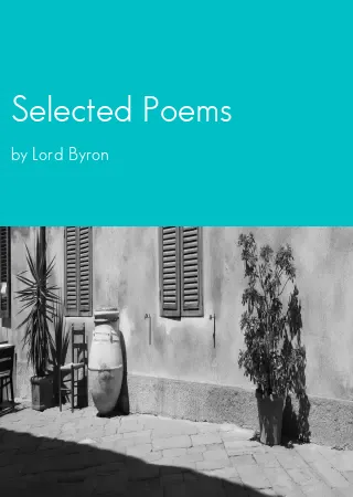 Selected Poems by Lord Byron pdf Book