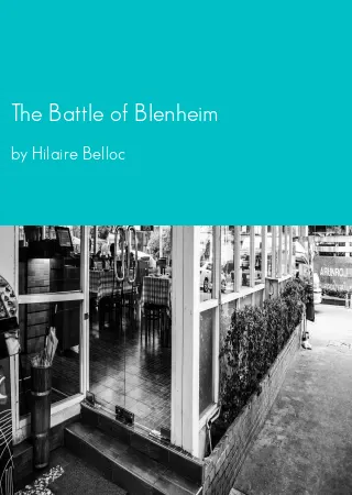 The Battle of Blenheim by Hilaire Belloc pdf Book