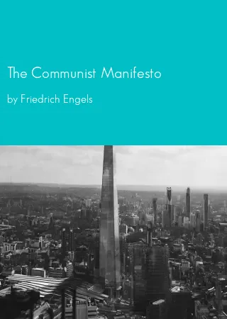 The Communist Manifesto by Friedrich Engels pdf Book