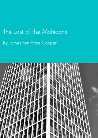 The Last of the Mohicans by James Fenimore Cooper pdf Book