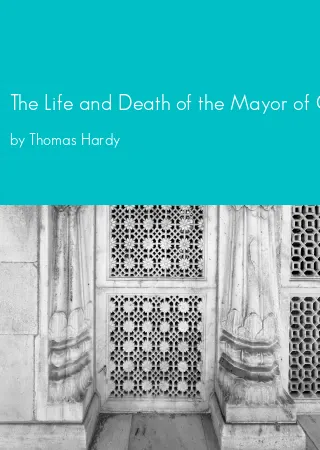 The Life and Death of the Mayor of Casterbridge by Thomas Hardy pdf Book