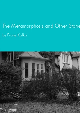 The Metamorphosis and Other Stories by Franz Kafka pdf Book