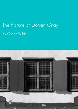 The Picture of Dorian Gray by Oscar Wilde pdf Book