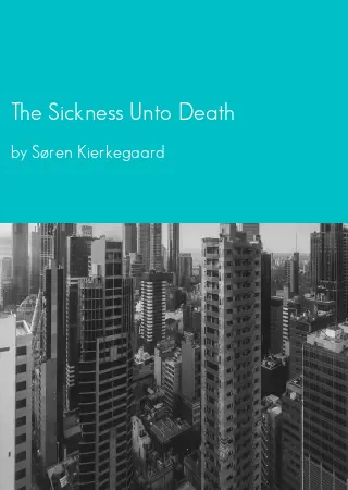 The Sickness Unto Death by Søren Kierkegaard pdf Book