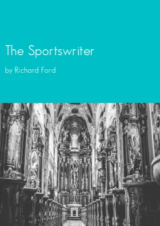 The Sportswriter by Richard Ford pdf Book