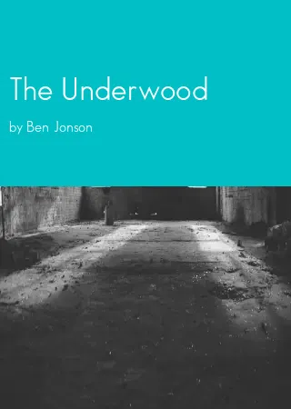 The Underwood by Ben Jonson pdf Book