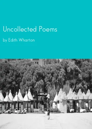 Uncollected Poems by Edith Wharton pdf Book