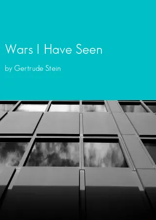 Wars I Have Seen by Gertrude Stein pdf Book