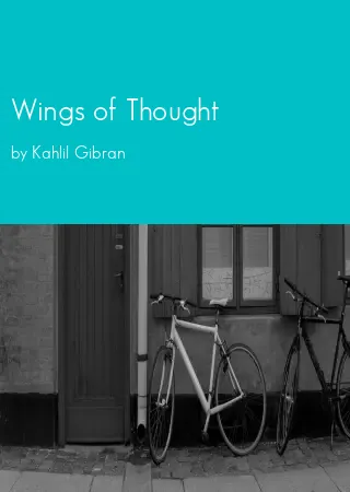 Wings of Thought by Kahlil Gibran pdf Book